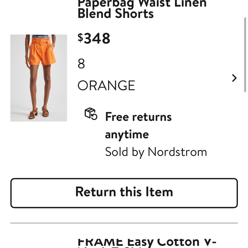Veronica Beard Vibrant Orange shorts - Picture 6 of 6